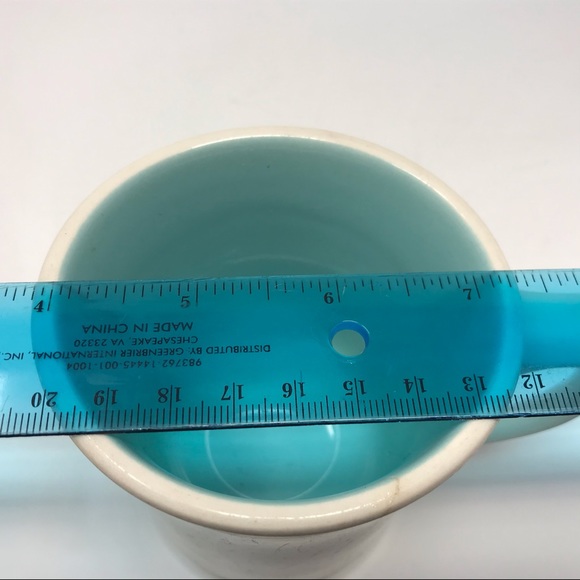 Vintage Genuine Taylor Mug - Aqua Blue White Coffee Tea Cup - Read Description - Picture 9 of 10